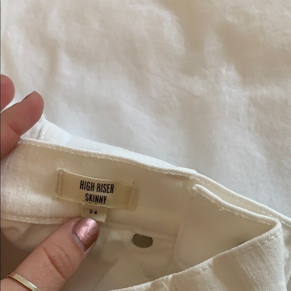 White High Rise Skinny Madewell Jeans - Picture 2 of 3